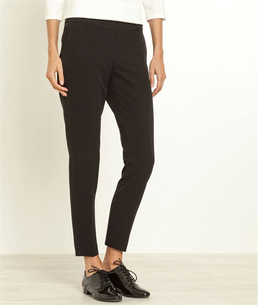 Pantalon femme cigarette noir NOIR