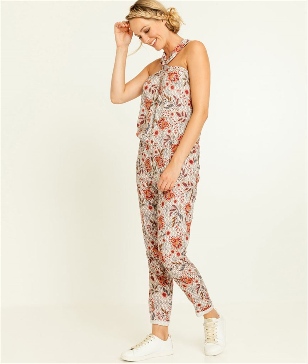Combipantalon femme imprimé ECRU