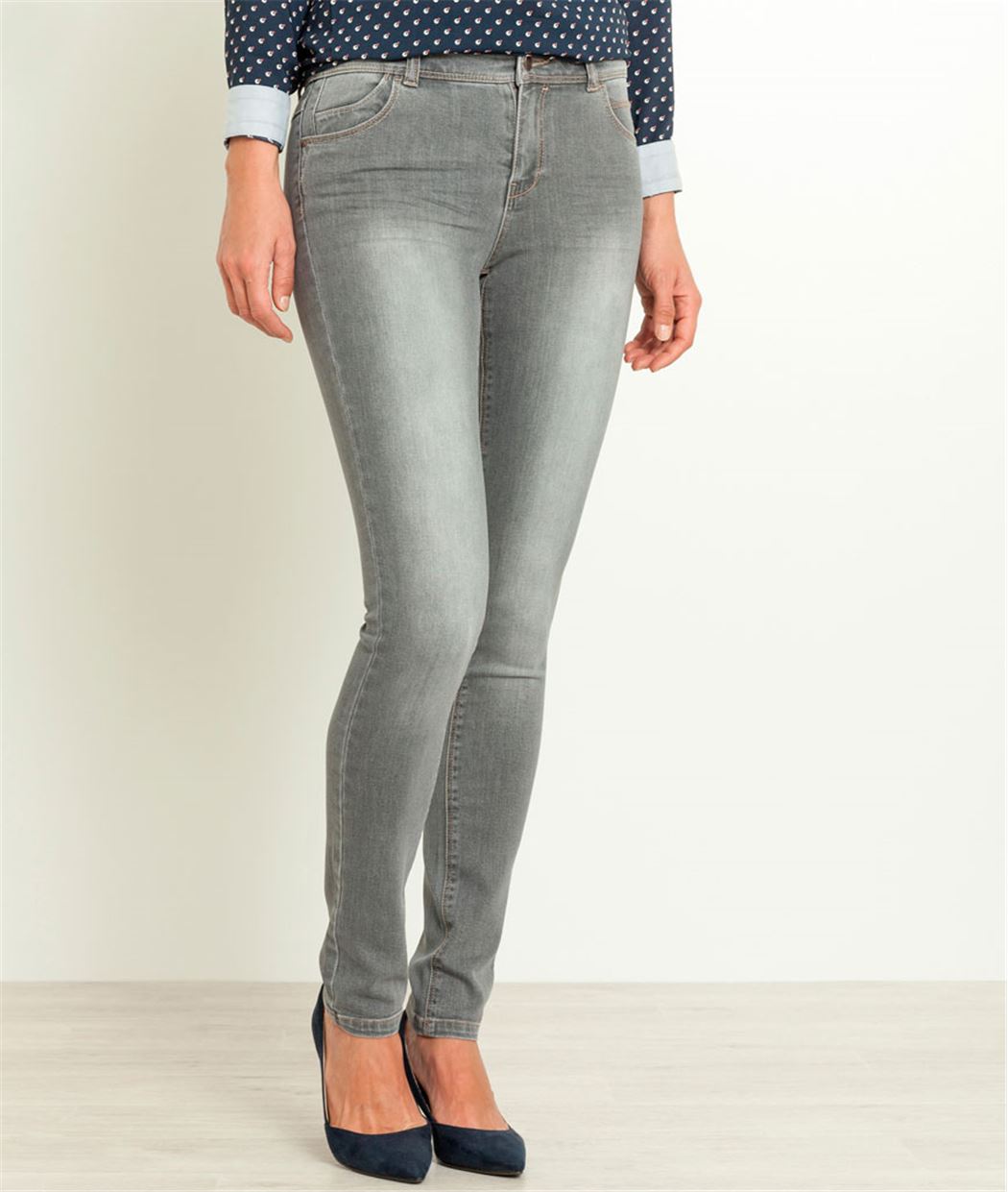 Jean femme slim GRIS