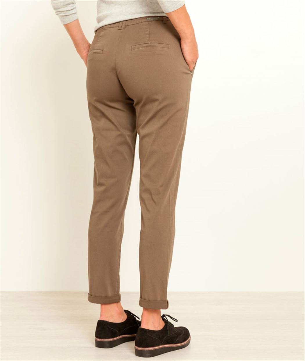 Pantalon femme chino KAKI