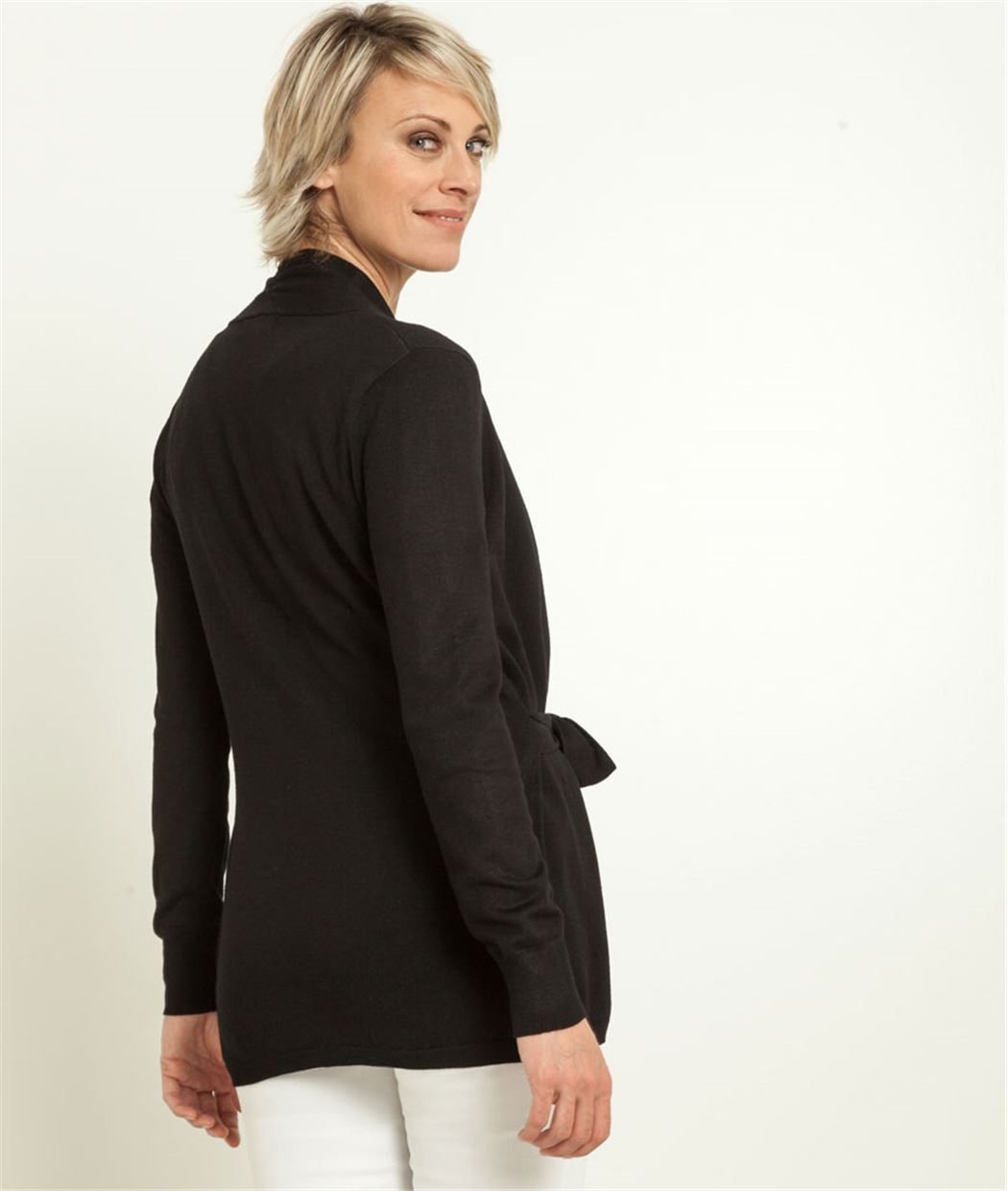 Gilet femme ceinture NOIR