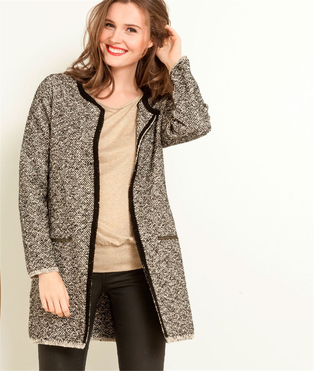 Veste femme bord à bord NOIR