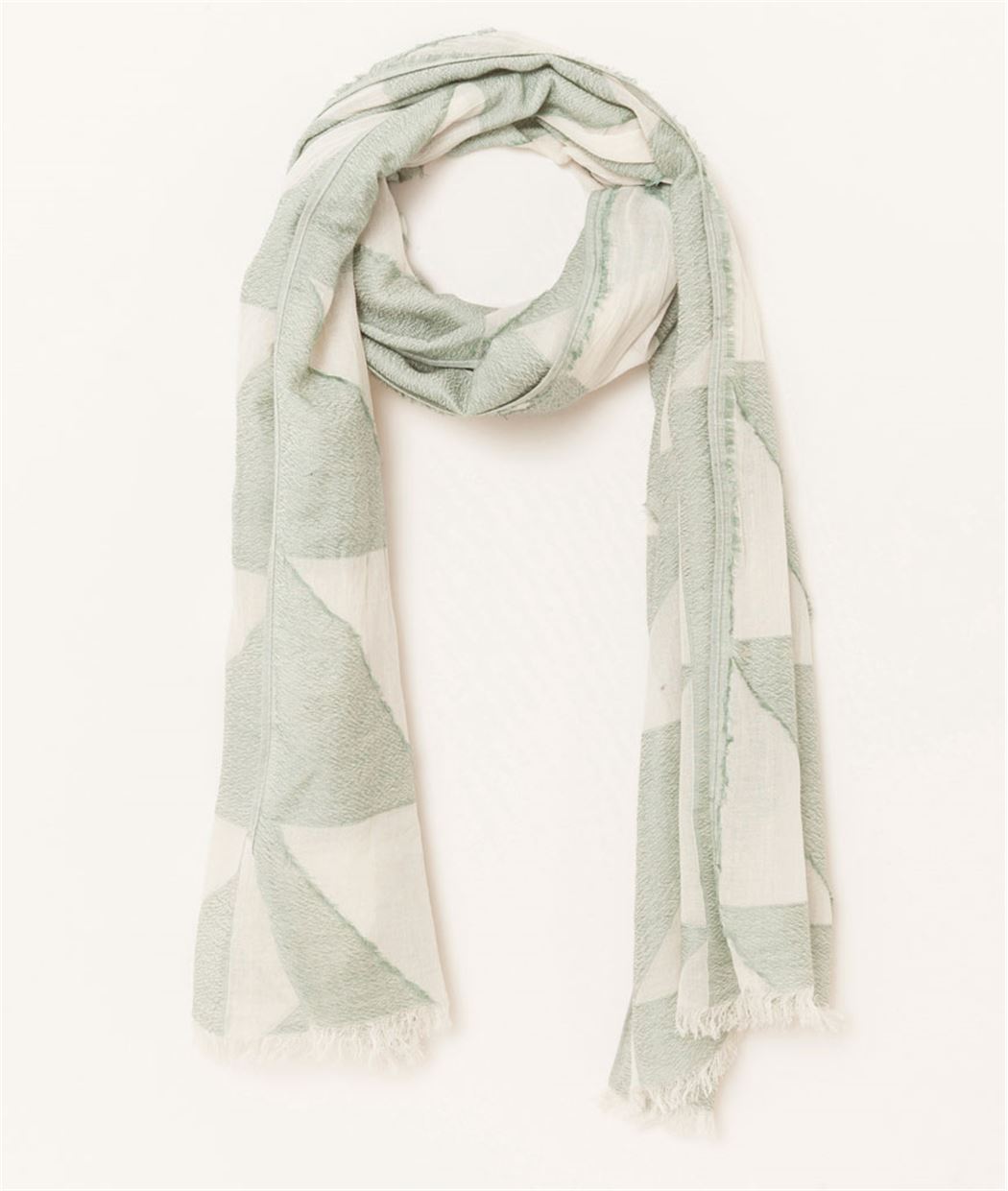 Foulard femme bicolore TILLEUL CLAIR