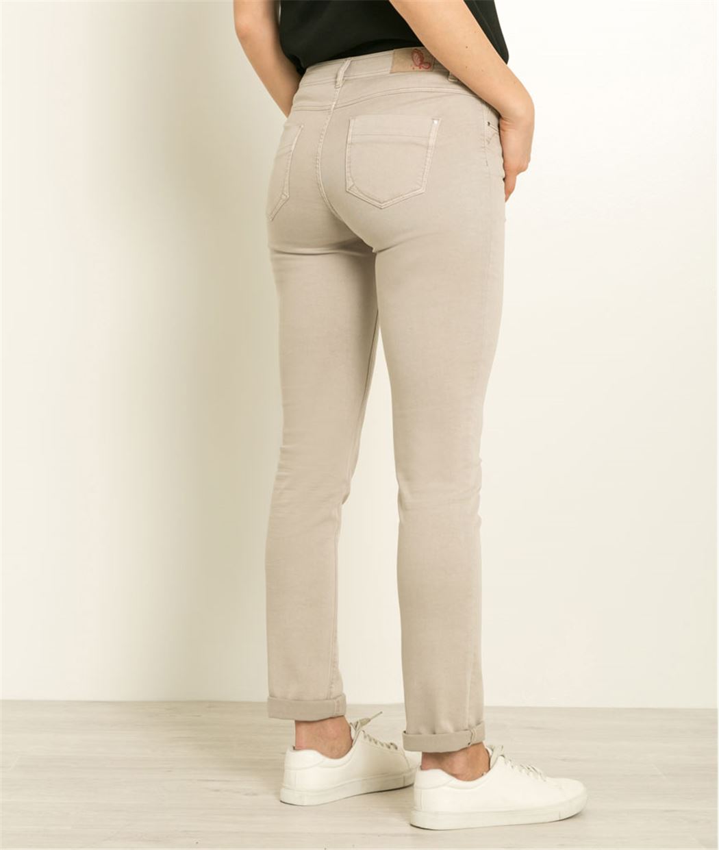 Jean femme couleur droit BEIGE