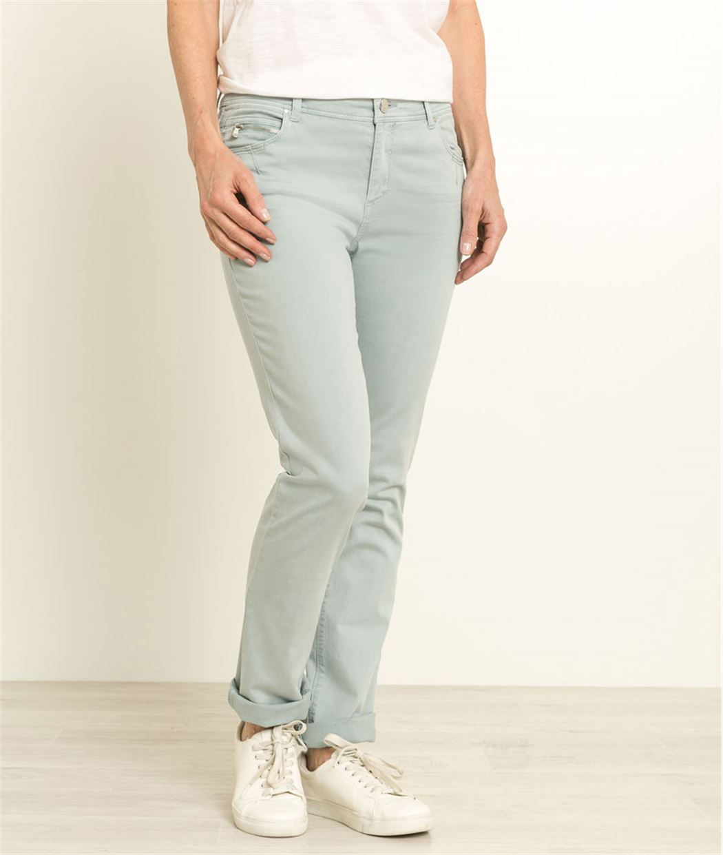 Jean femme couleur droit BLEU CLAIR