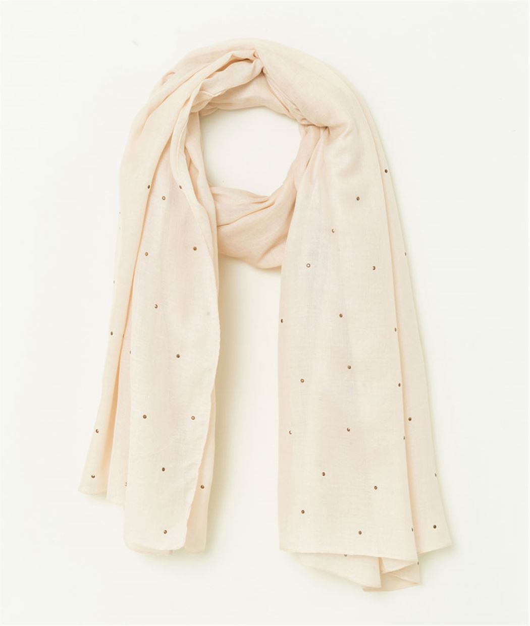 Foulard femme broderie pois ROSE FANE