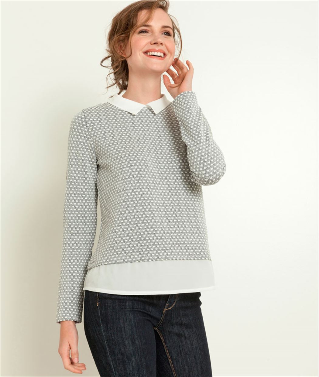 Sweat femme 2 en 1 imprimé MARINE