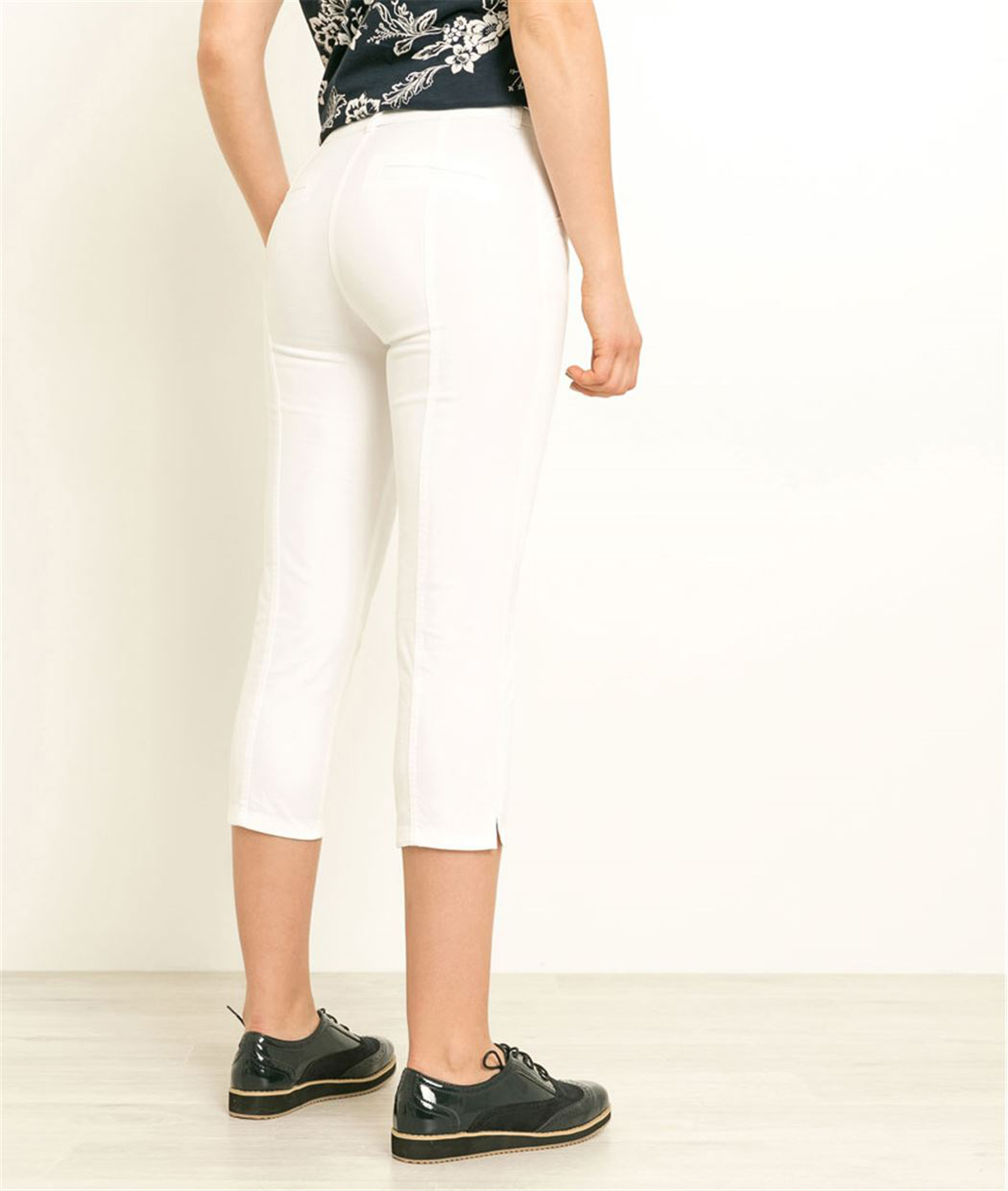 Pantalon corsaire femme couleurs BLANC - Grain de Malice