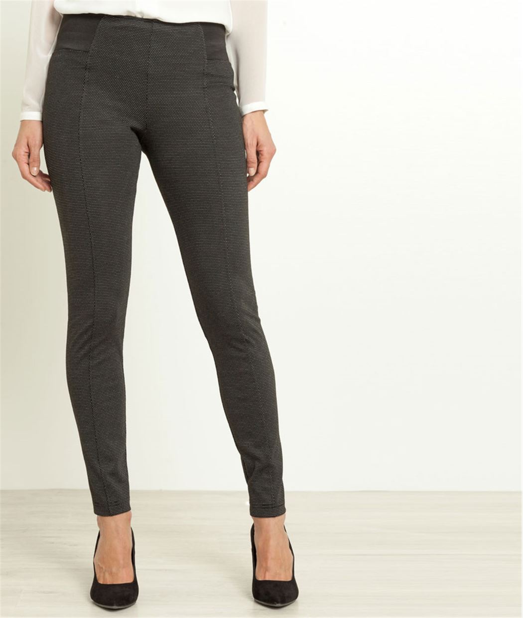 Pantalon jegging femme taille haute NOIR