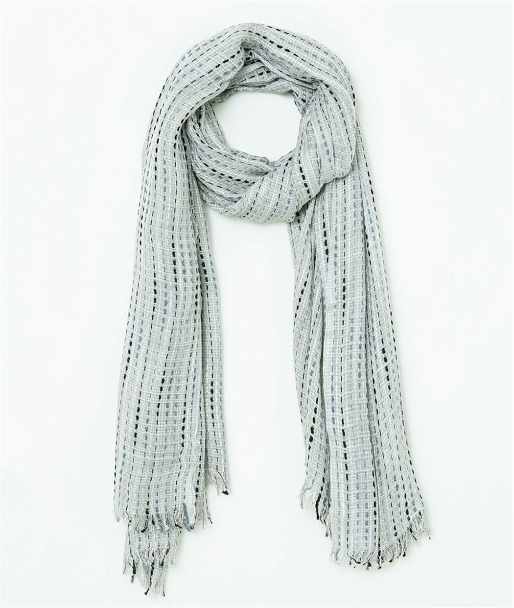 Foulard femme texturé BLEU