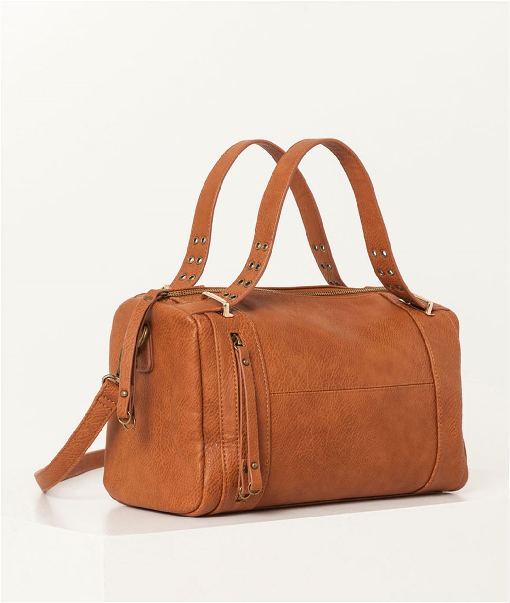 Sac femme forme bowling CAMEL