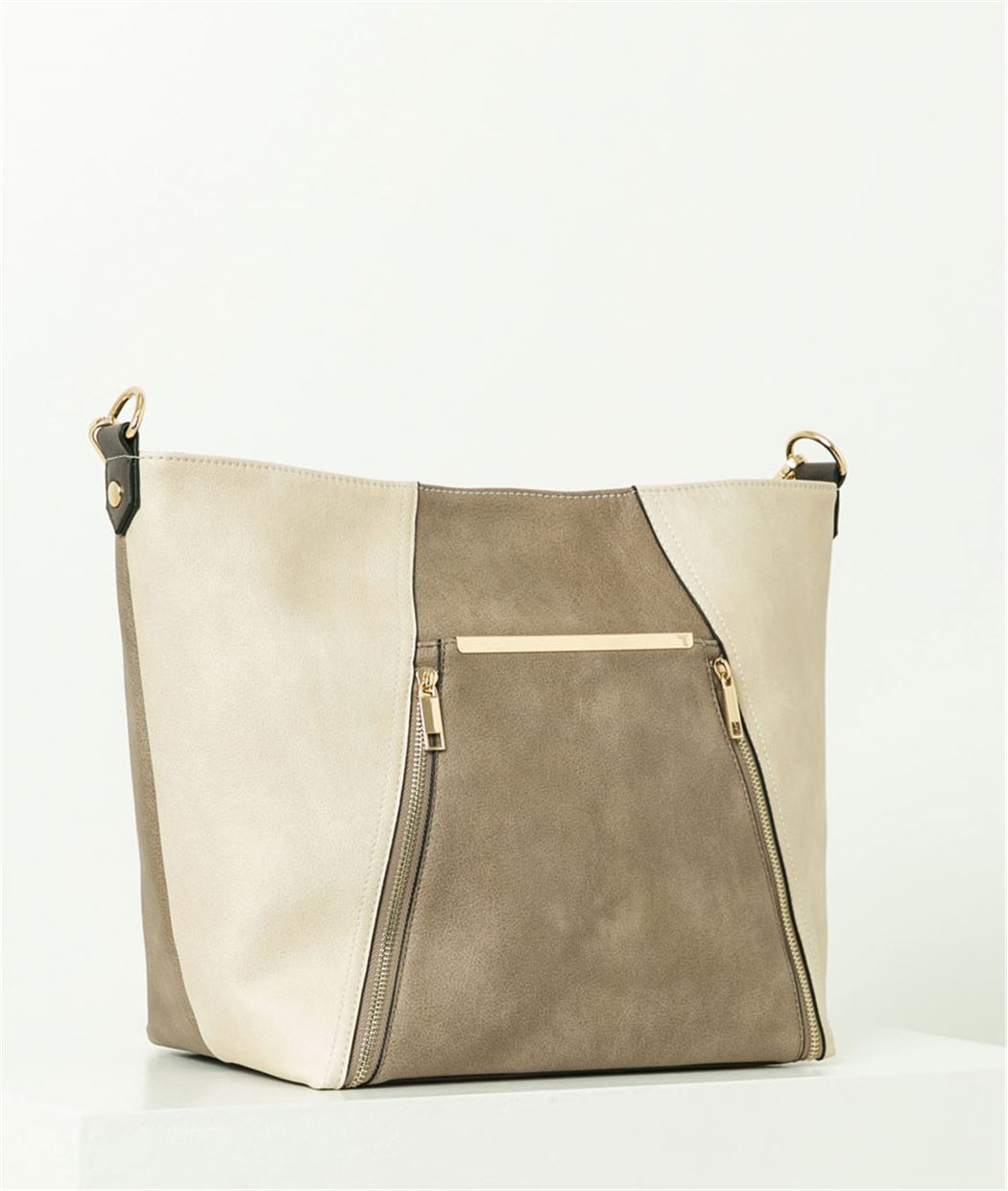 Sac femme tricolore ECRU VANILLE
