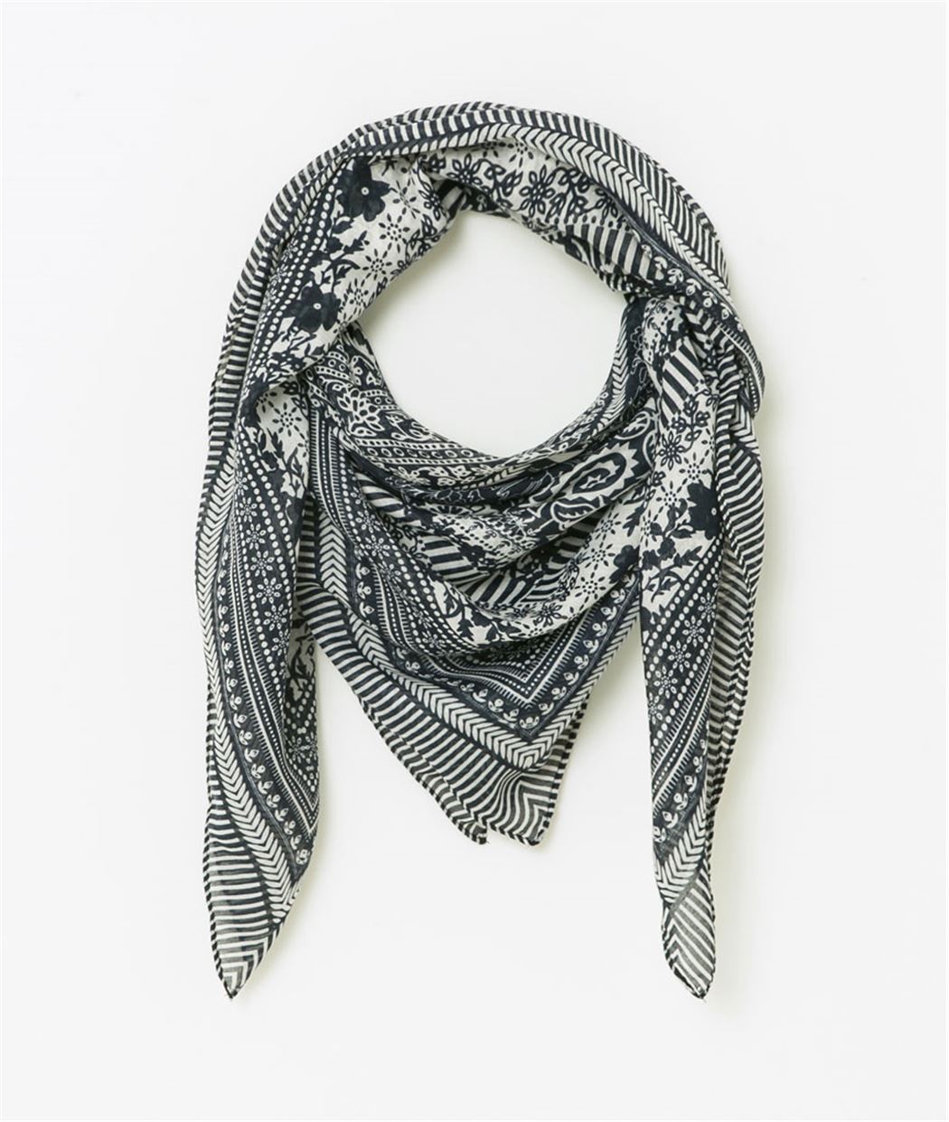 Foulard femme imprimé BLEU