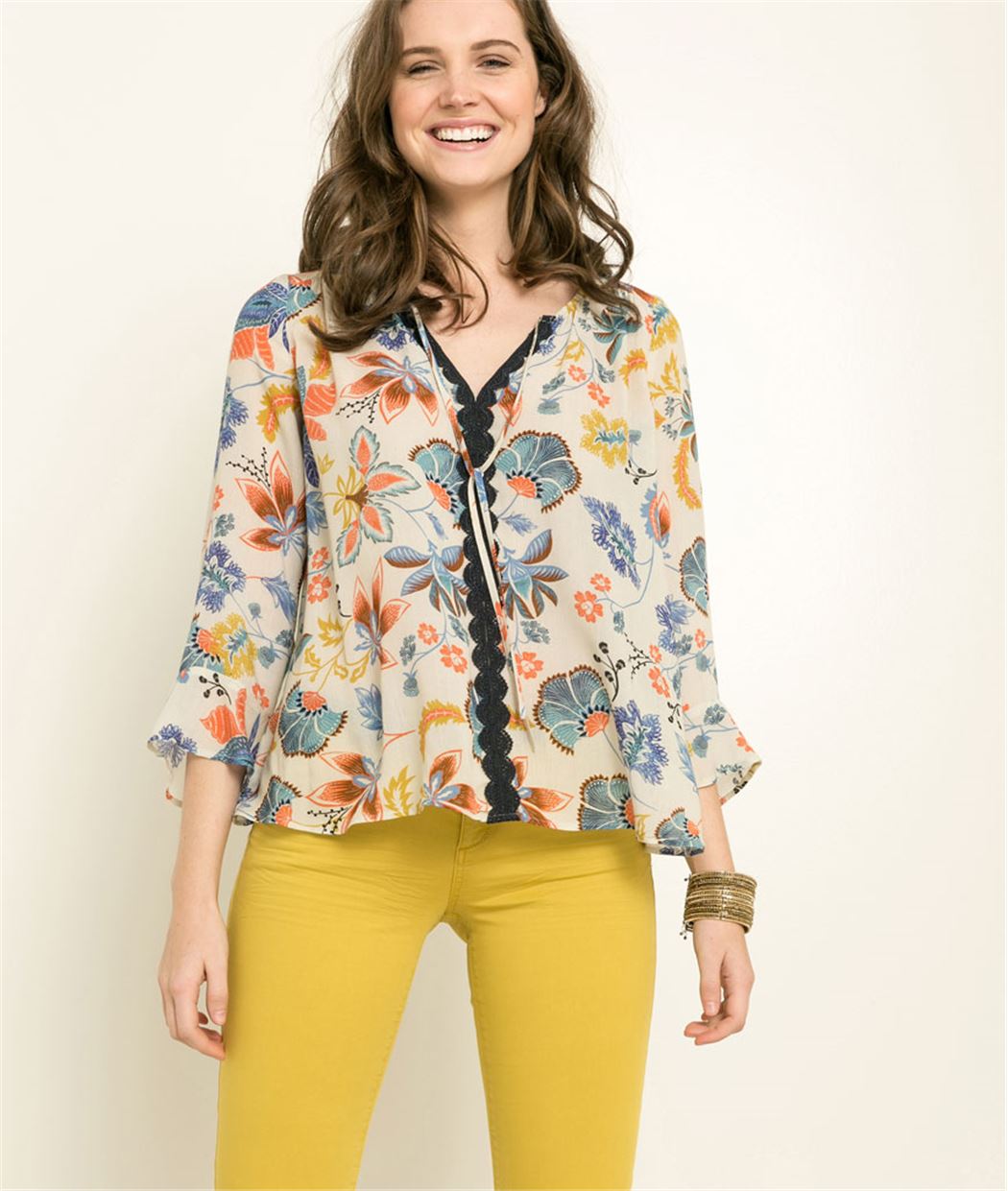 Chemisier femme imprimé fleurs IMP.BLEU
