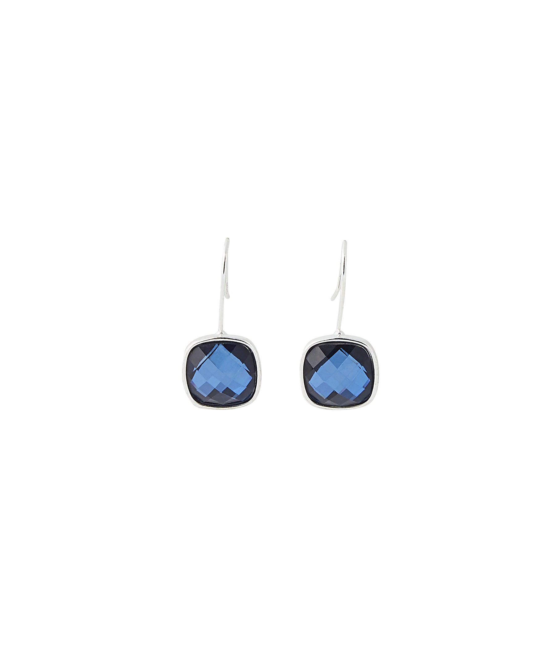 Boucles d'oreilles à pierre à facettes BLEU