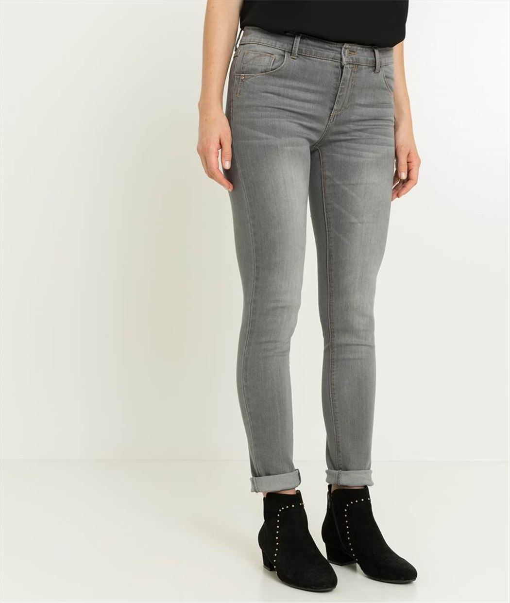 Jean slim femme GRIS - Grain de Malice