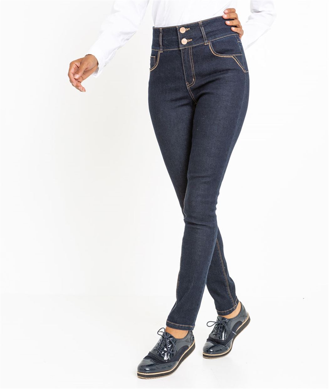Jean femme slim taille haute push up BRUT