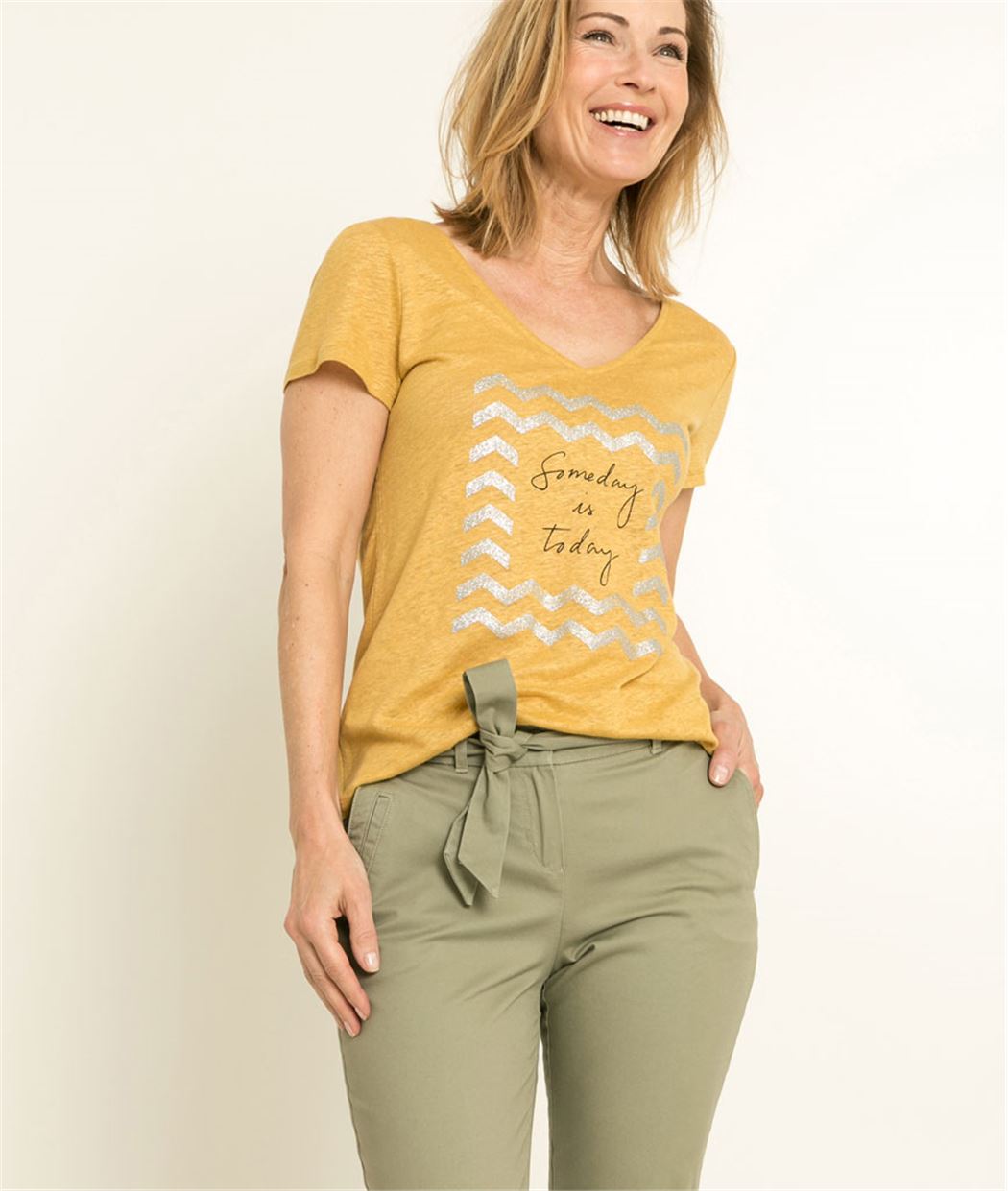 T-shirt femme noeud dos SAFRAN