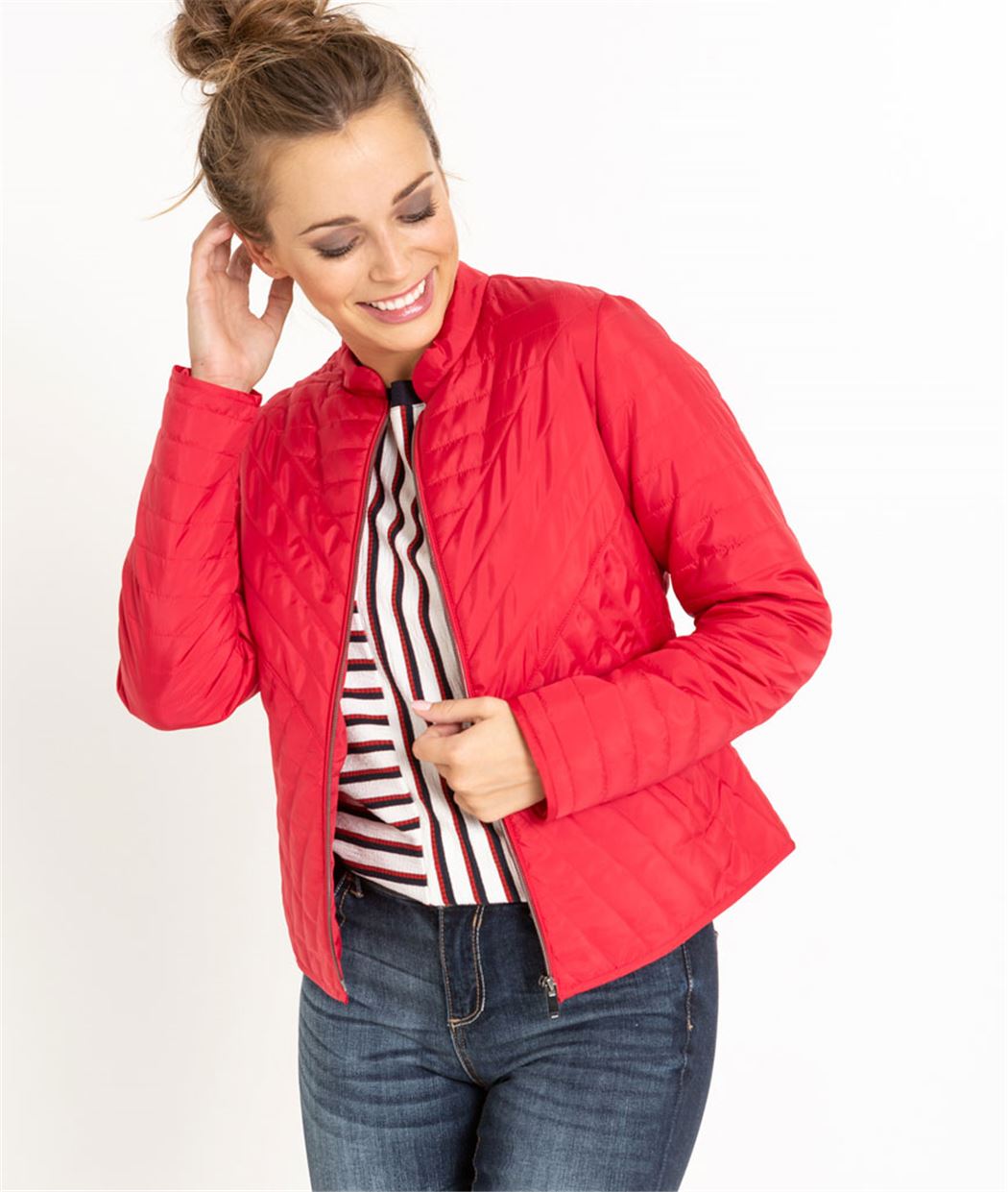 Doudoune légère femme unie ROUGE