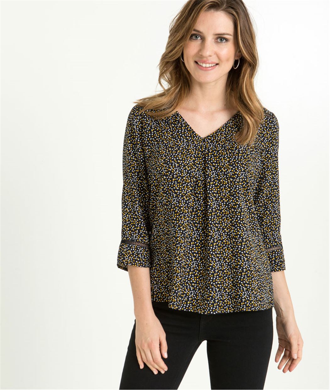 Blouse femme imprimée manche 3/4 IMPRIME