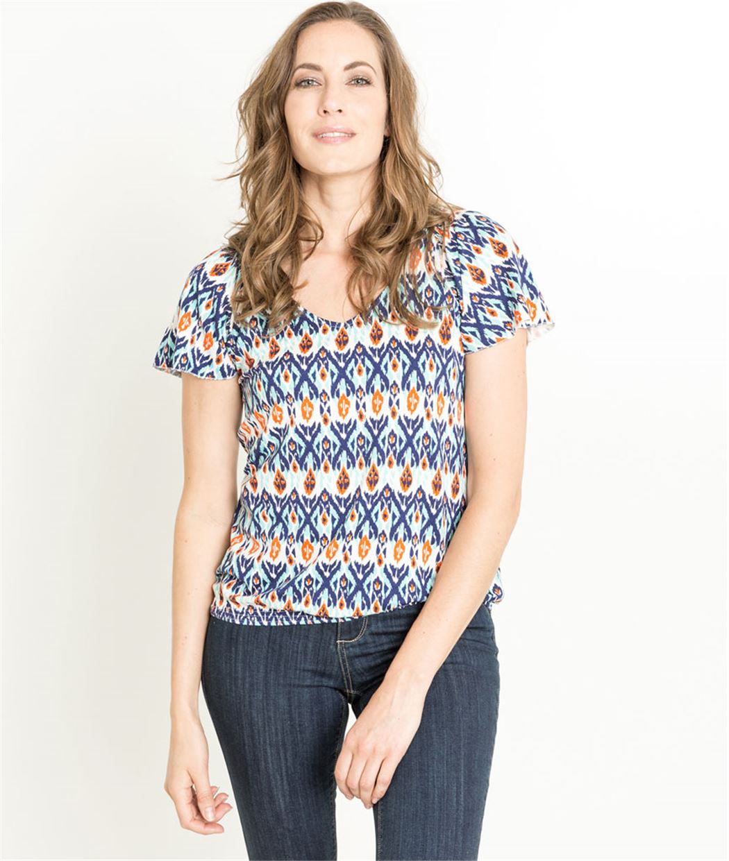 T-shirt femme manches courtes imprimé CAPUCINE