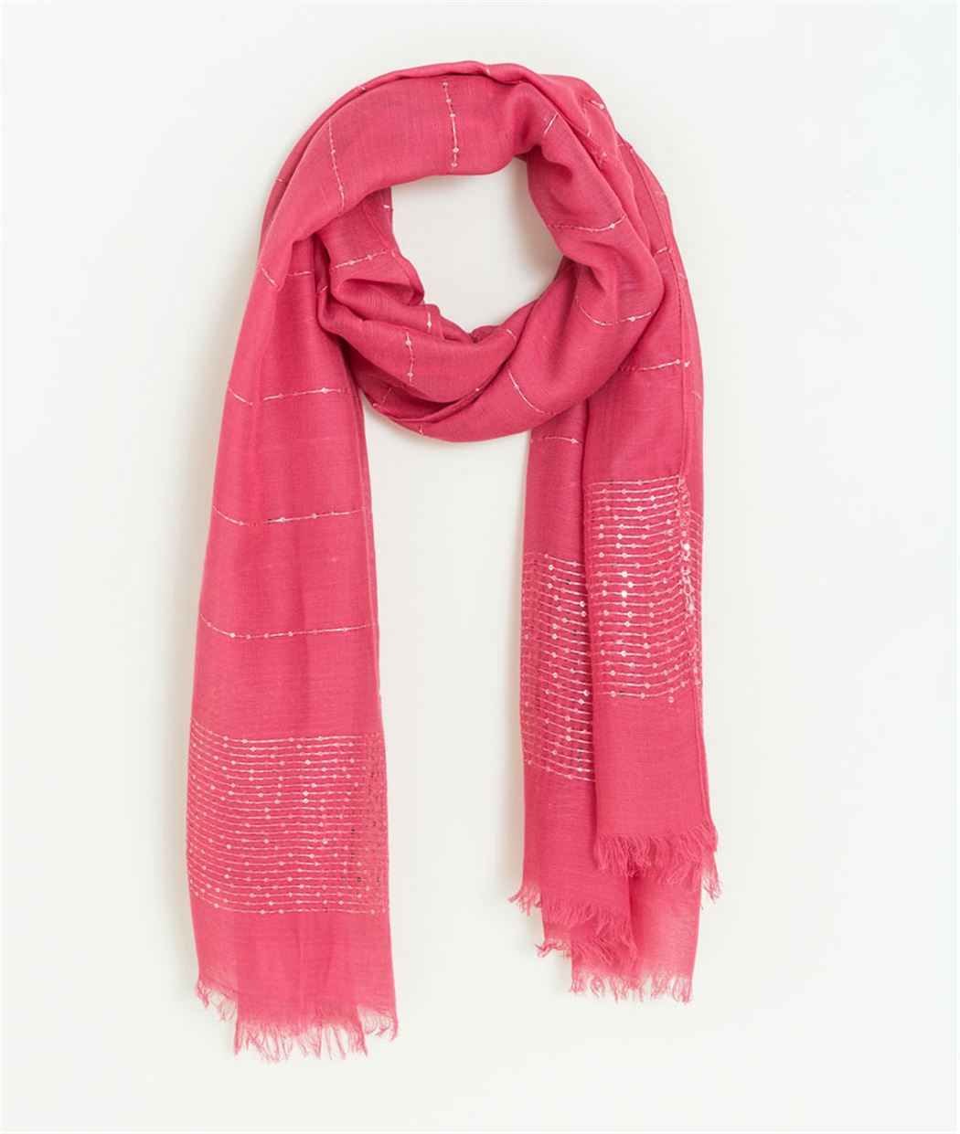 Foulard coloré avec sequins FUCHSIA