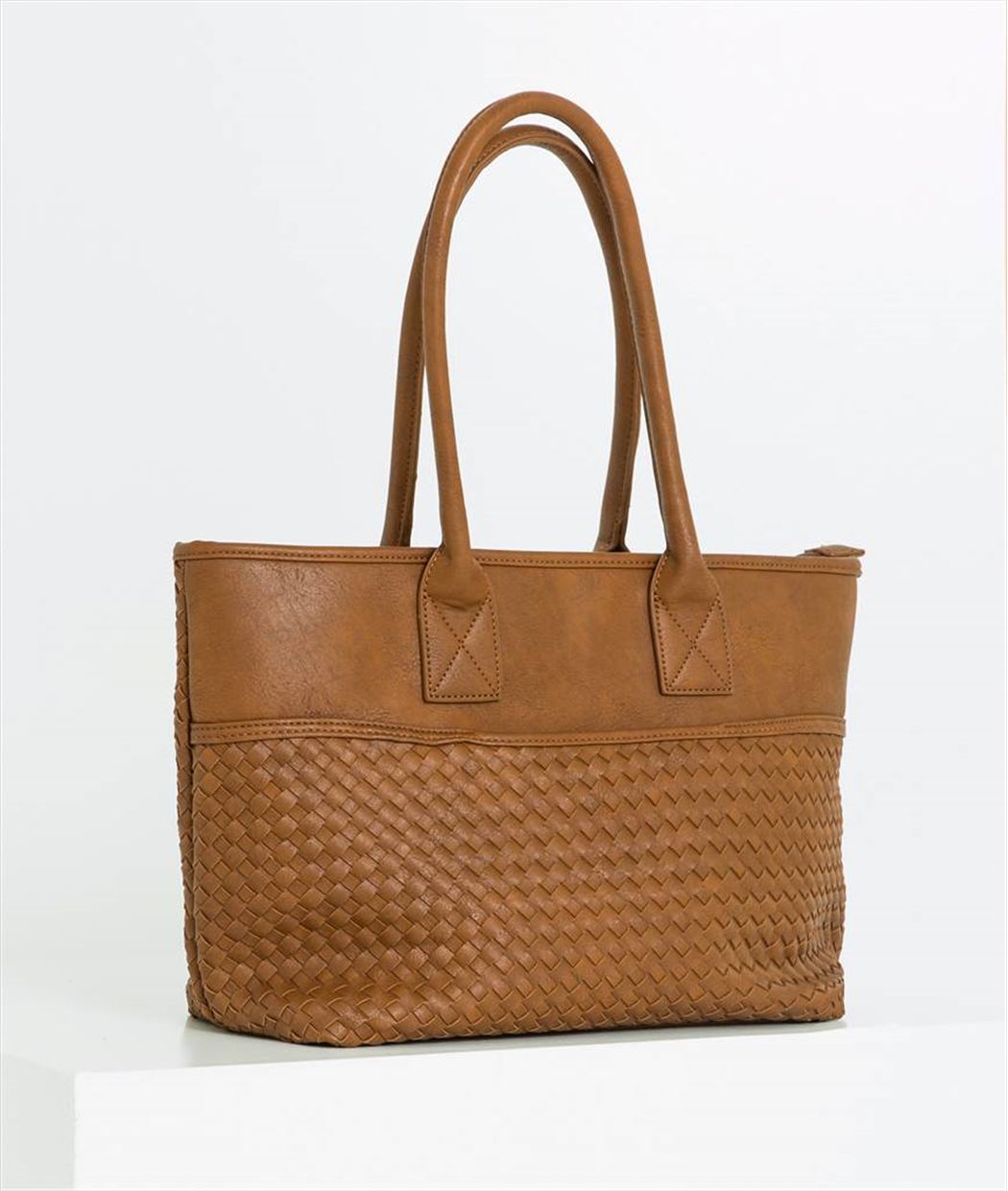 Sac femme tressé camel CAMEL