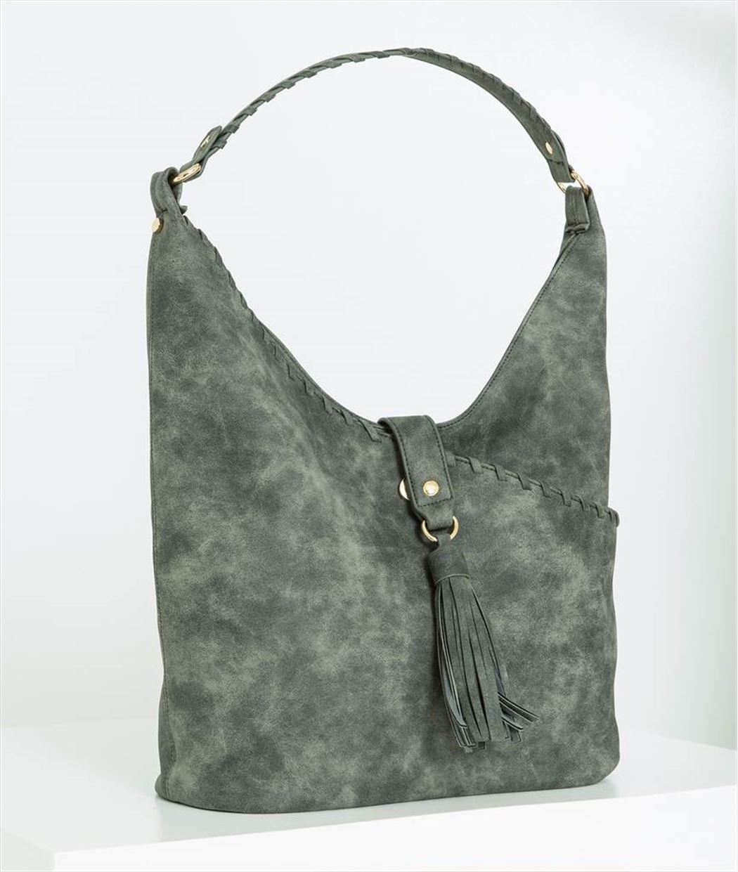 Sac femme grand format gris patiné GRIS