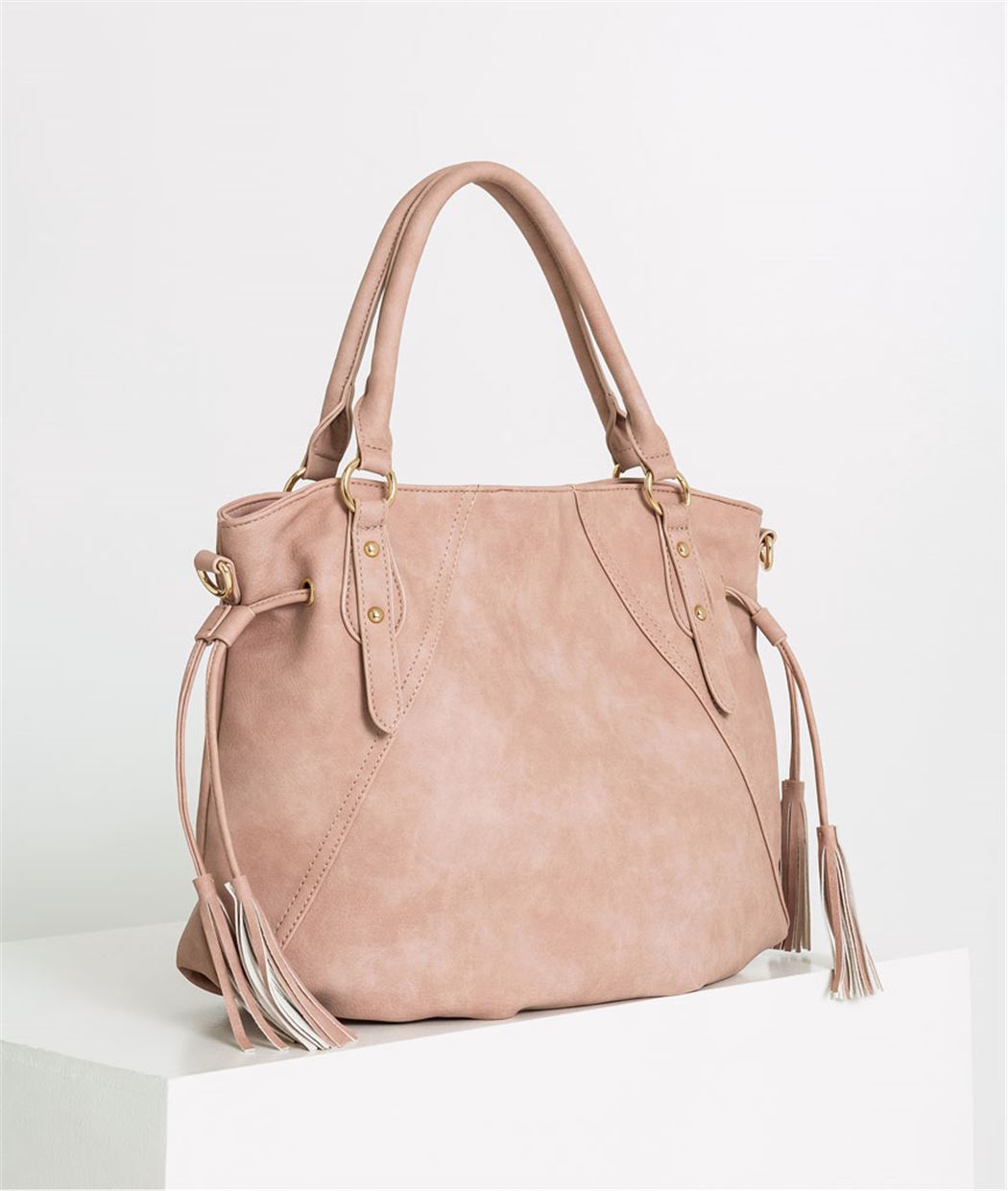 Sac à main femme avec pompons ROSE
