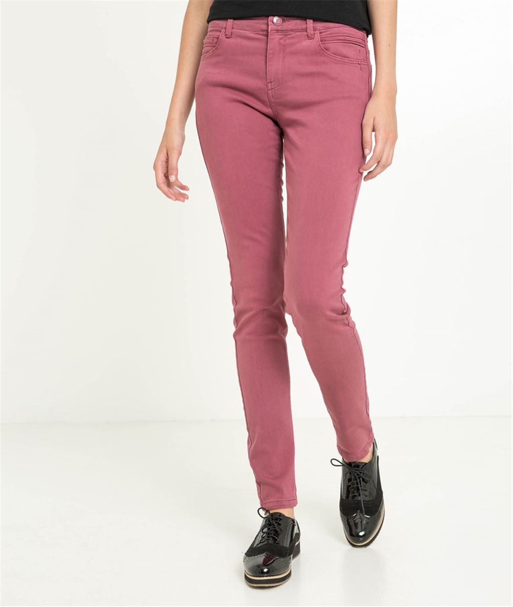 Pantalon slim couleur effet push up ORCHIDEE
