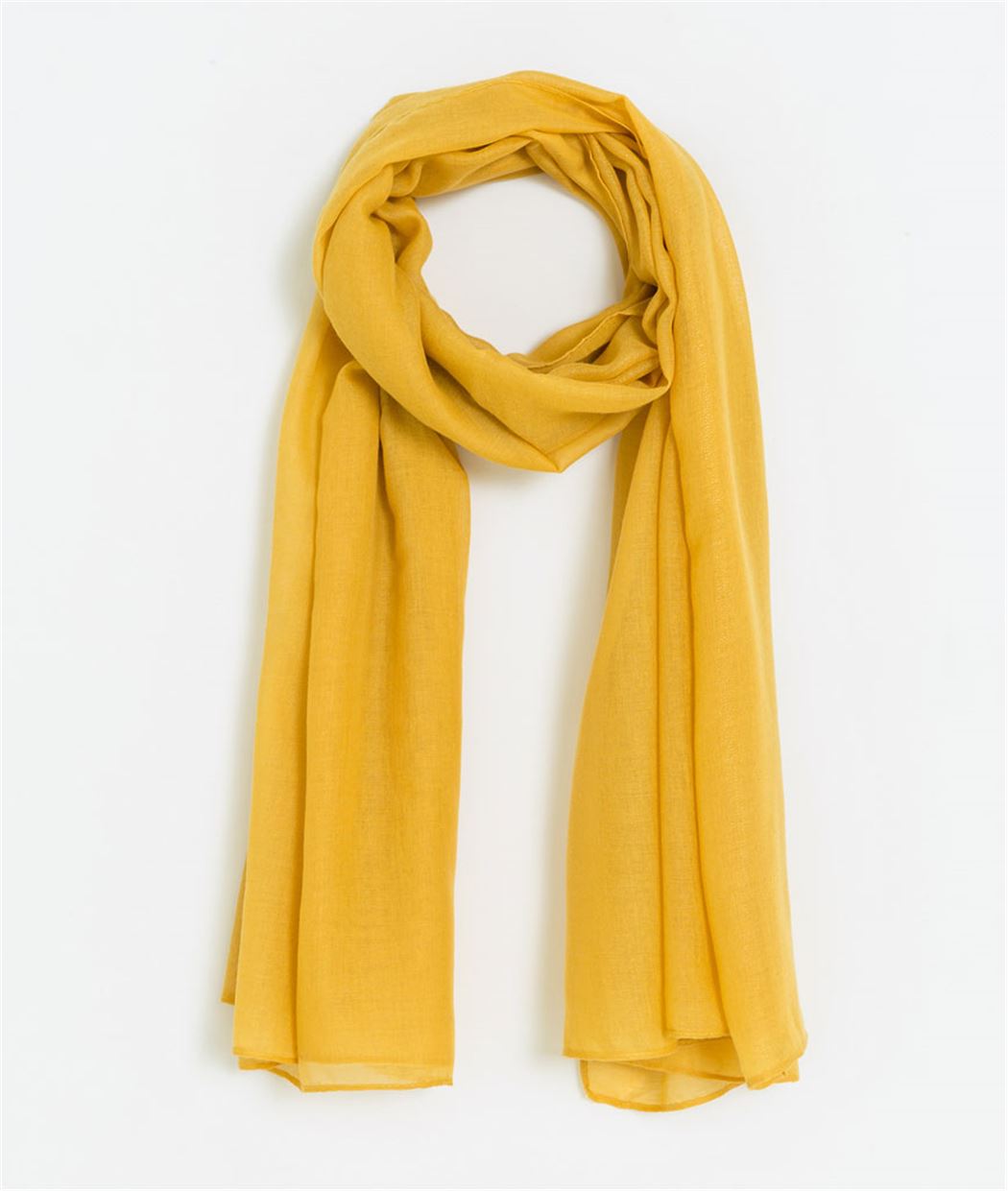 Foulard femme uni JAUNE