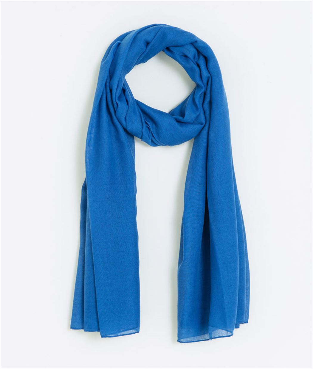 Foulard femme uni BLEU