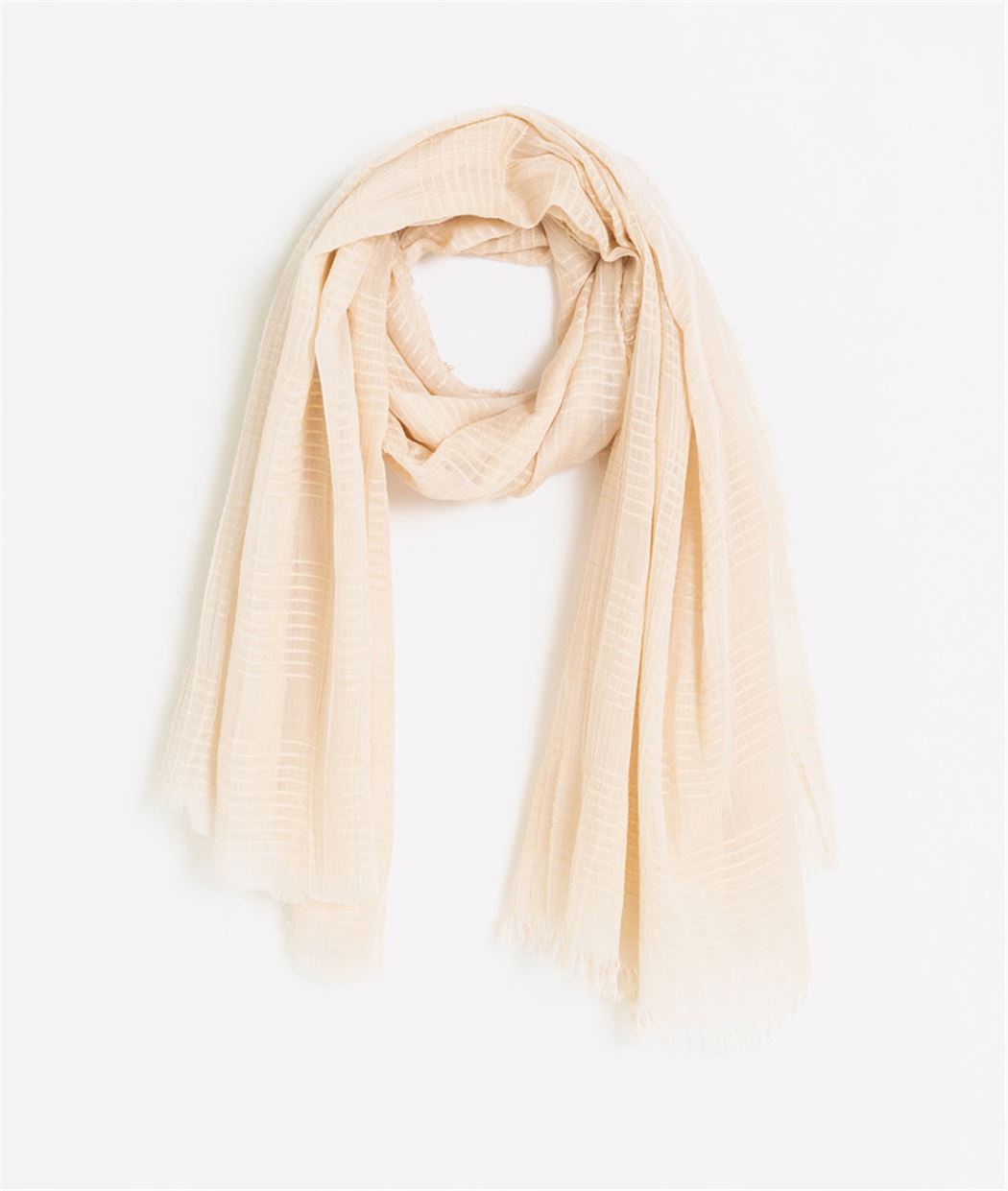 Foulard femme léger rose pâle ROSE PALE
