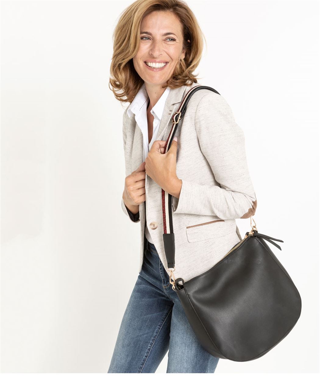 Sac femme noir bandoulière sport NOIR