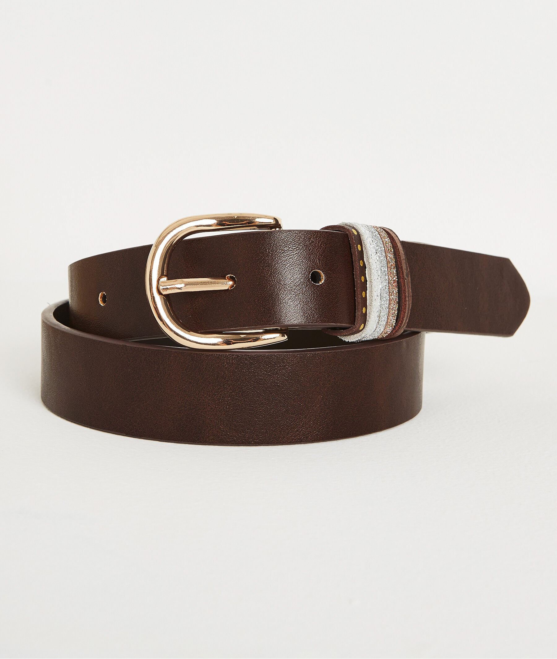 Ceinture femme avec détails colorés MARRON