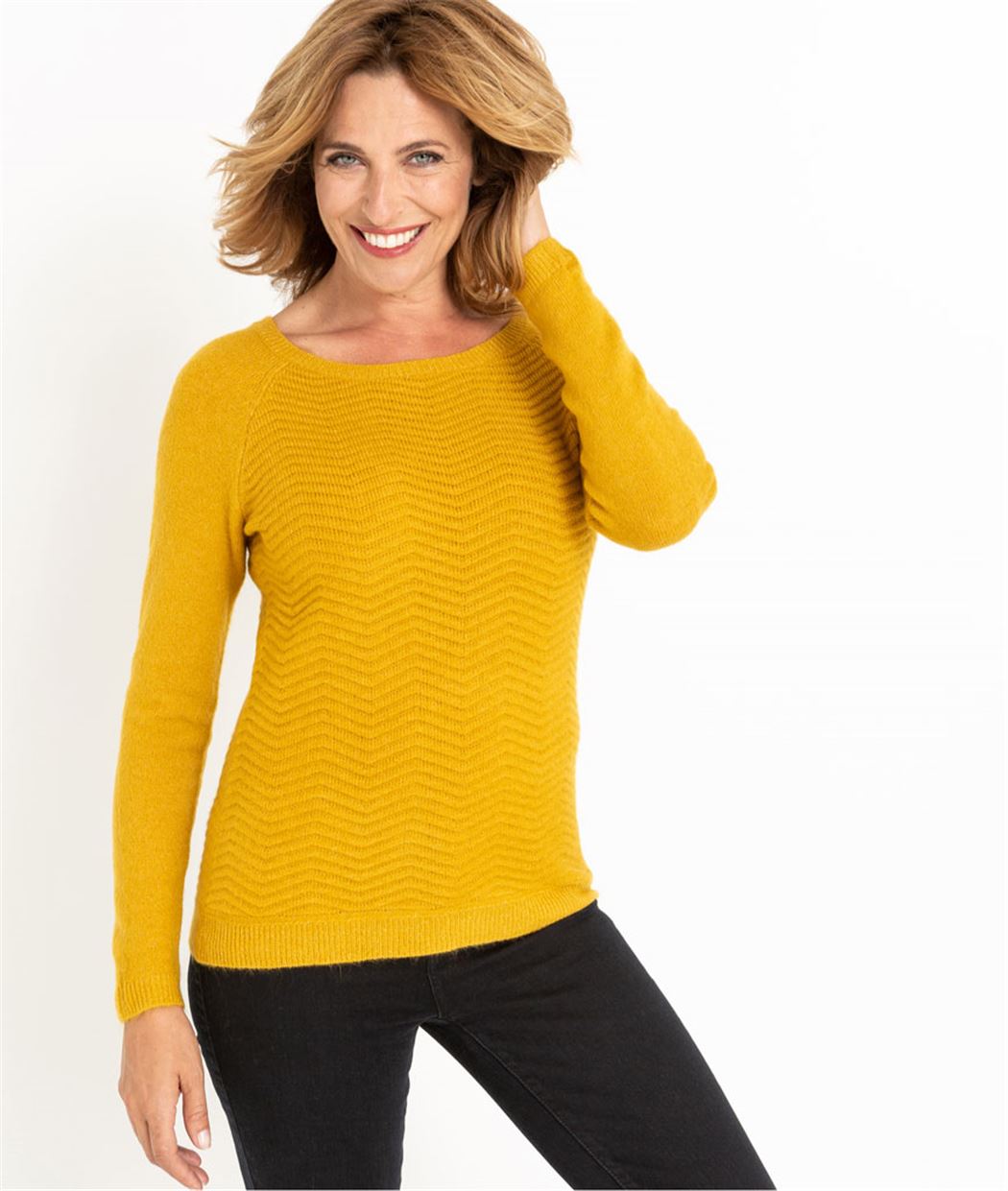 Pull femme point chevron SAFRAN