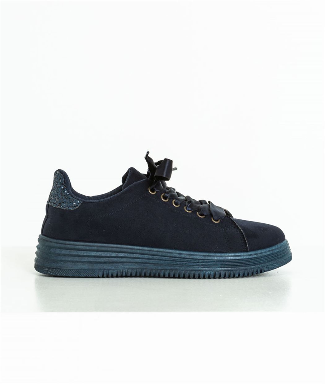 Baskets femme avec strass BLEU