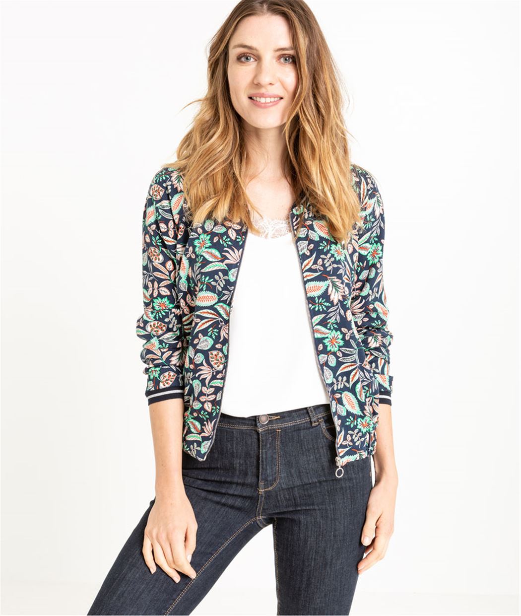 Bomber femme imprimé VERT
