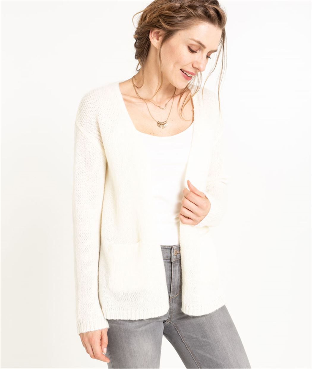 Gilet femme blanc BLANC
