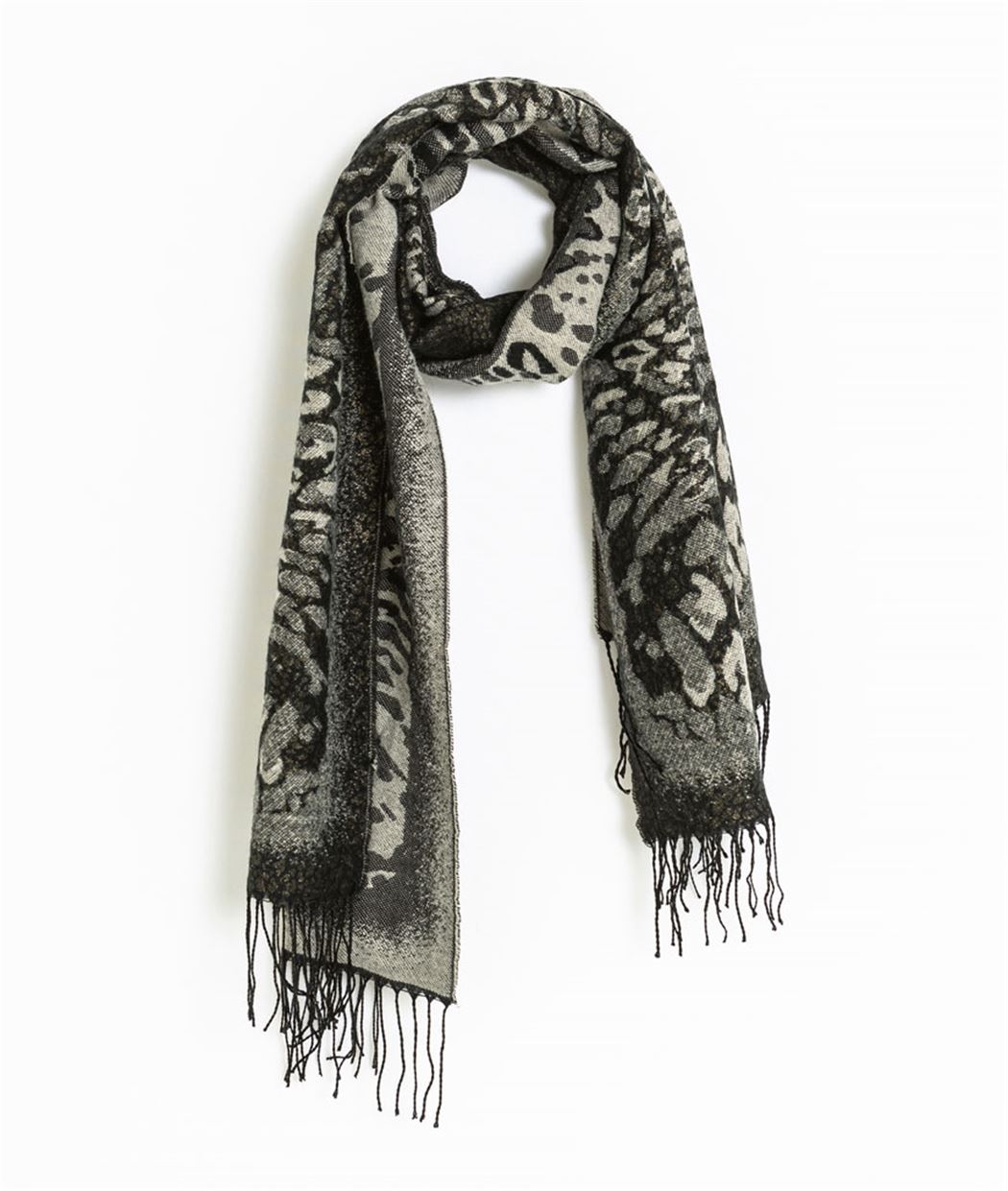 Echarpe motif brillant NOIR
