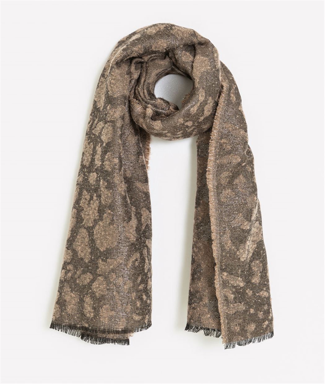 Echarpe femme effet léopard MARRON