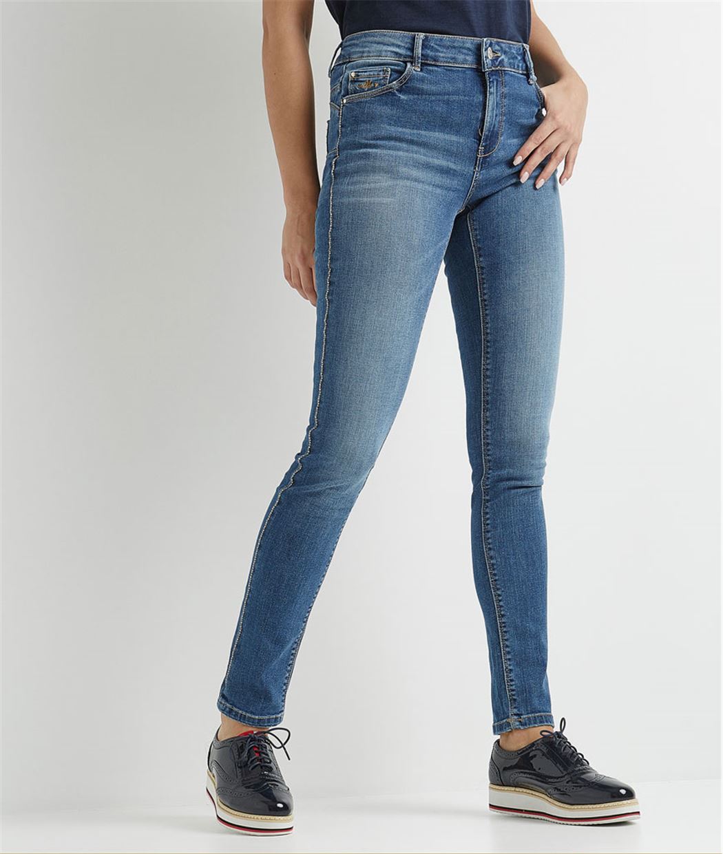 Jean slim push up DARK STONE