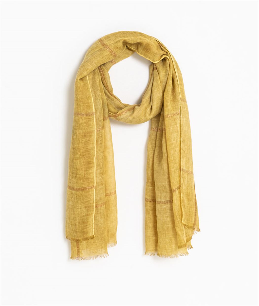 Foulard pastel à carreaux JAUNE