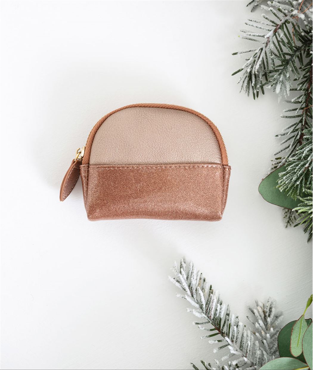 Porte-monnaie femme bicolore ROSE