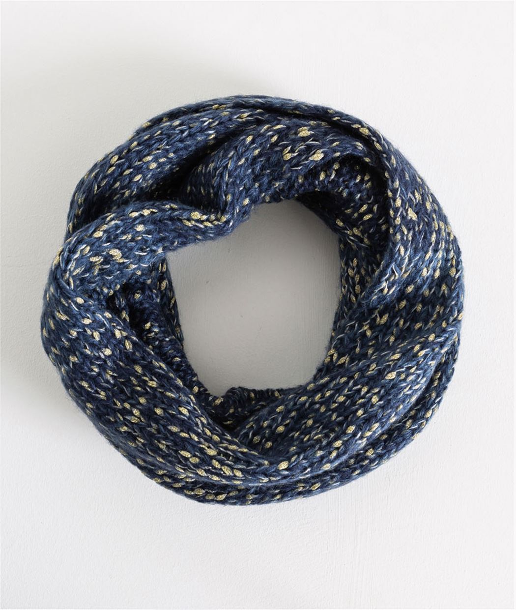 Tour de cou femme en maille BLEU