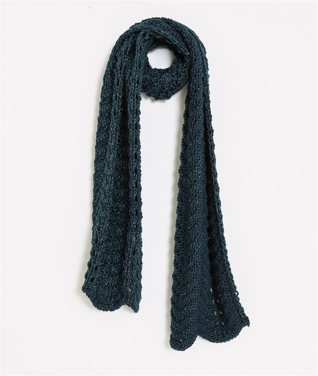 Echarpe femme fantaisie brillante BLEU VERT