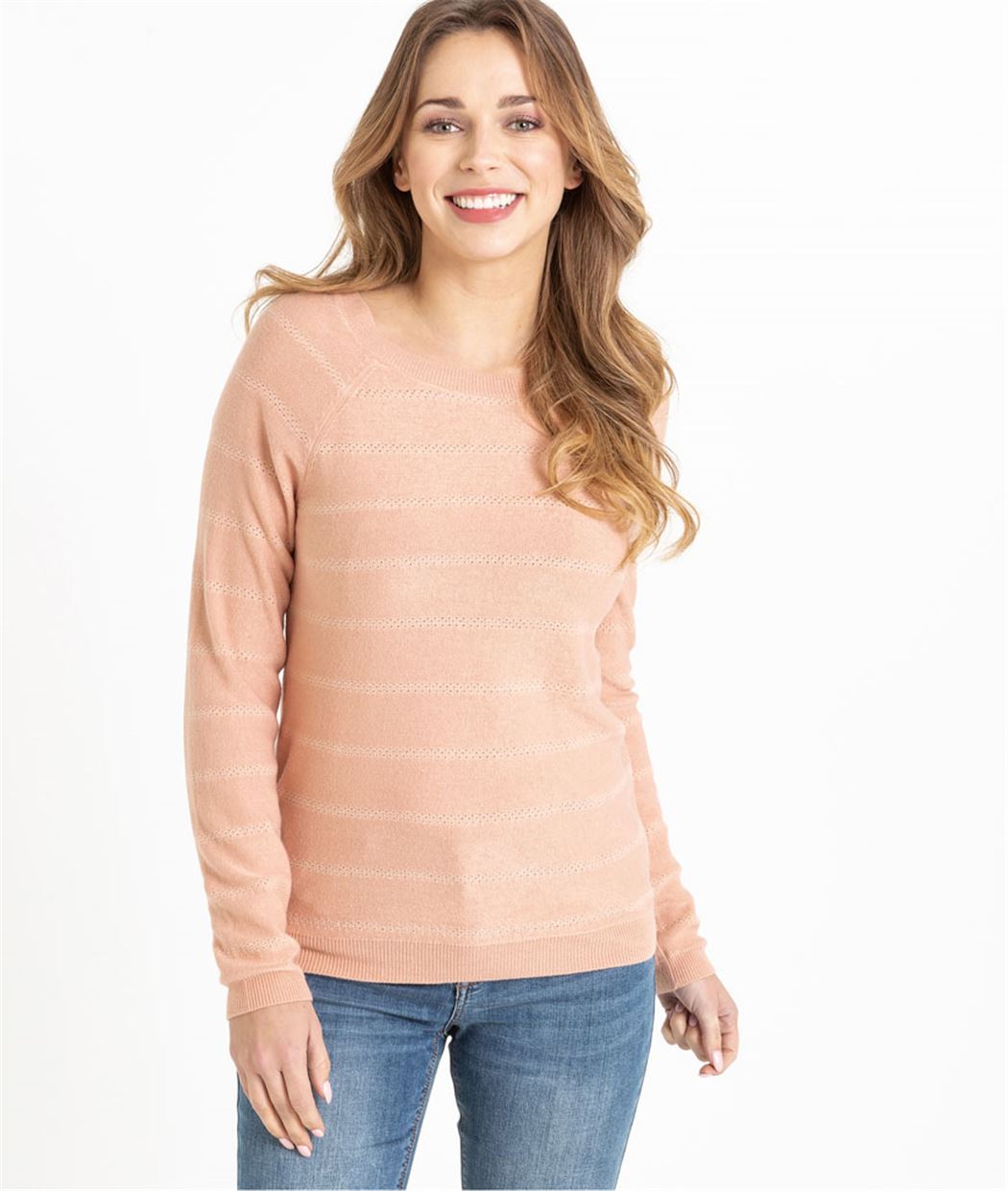 Pull femme uni ajouré ROSE