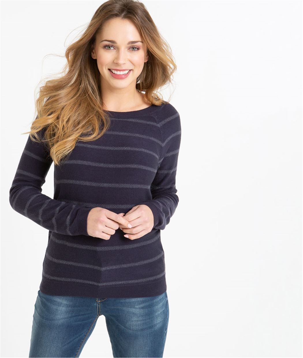 Pull femme uni ajouré MARINE