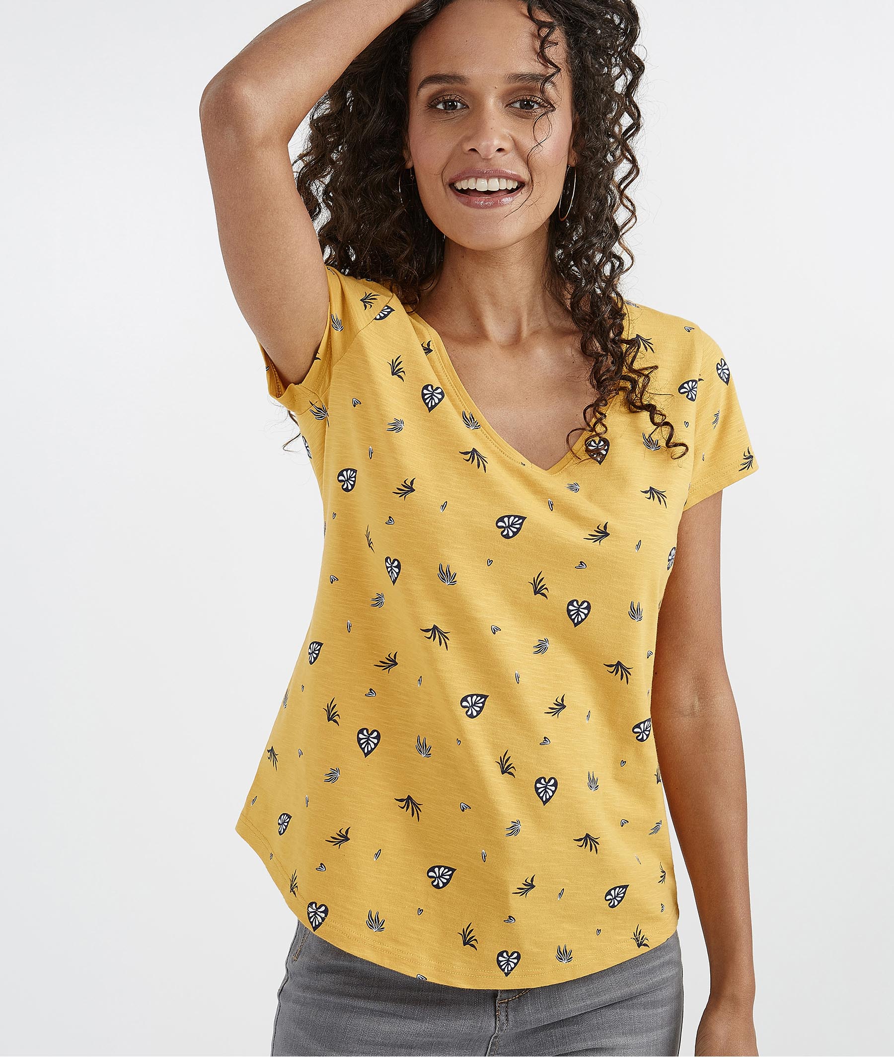 T-shirt femme basique avec imprimés SAFRAN