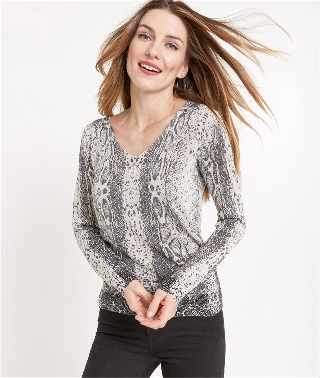 Pull effet python BEIGE